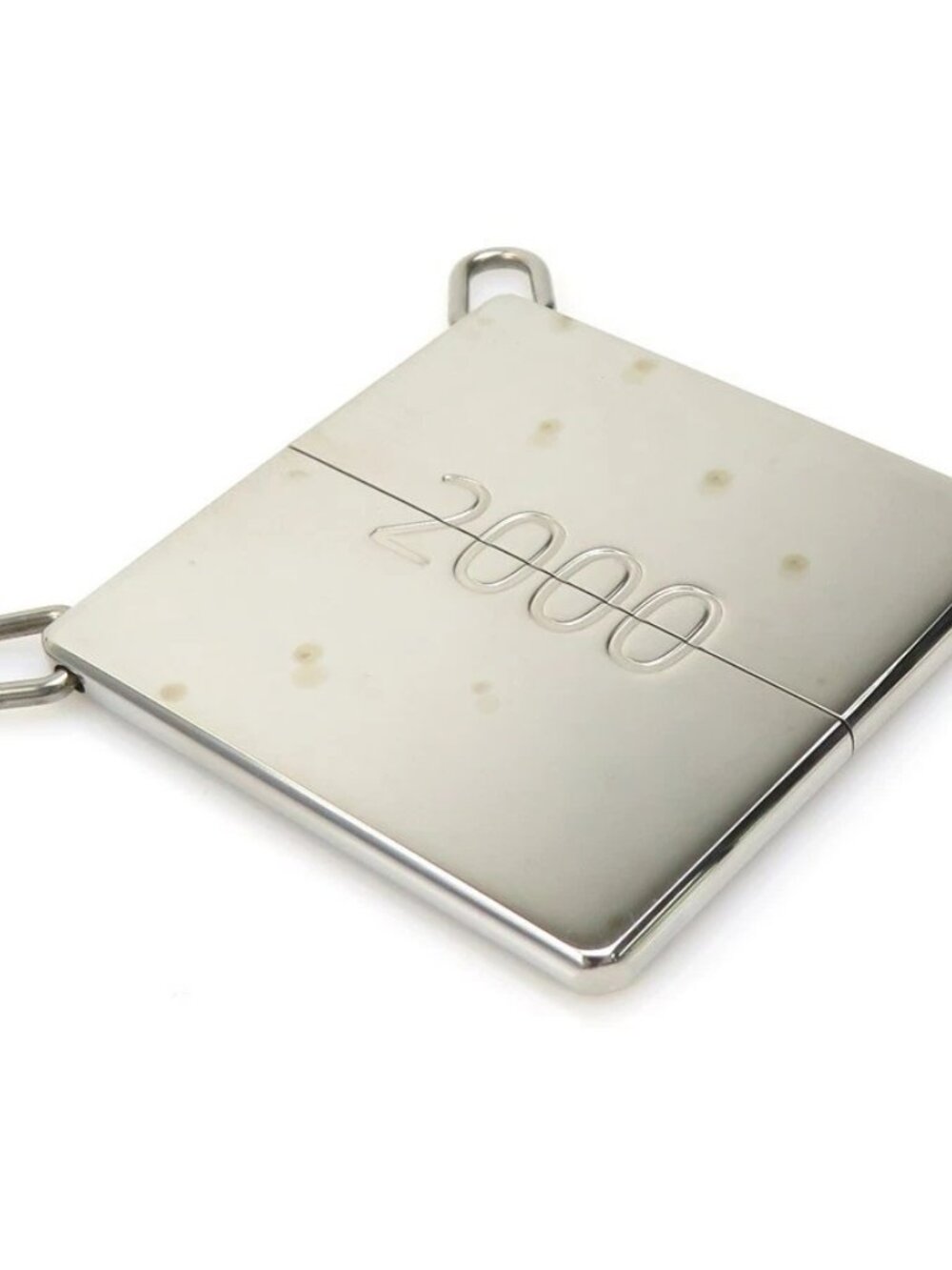 HERMES 2000 Pair of pendants Necklace Silver/Black Leather/Metal -